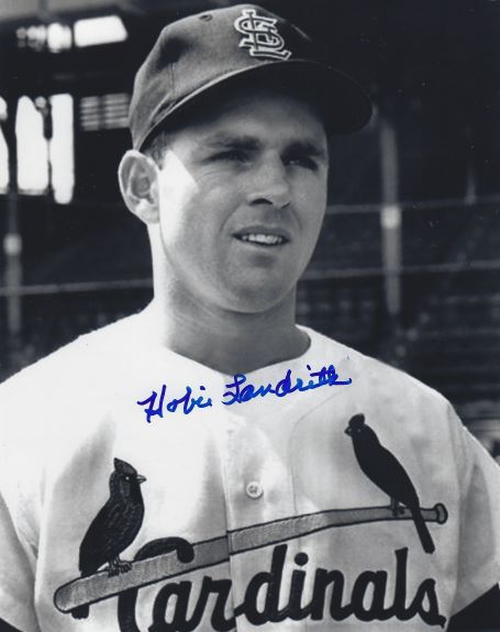 AUTOGRAPHED HOBIE LANDRITH 8x10 St. Louis Cardinals photo