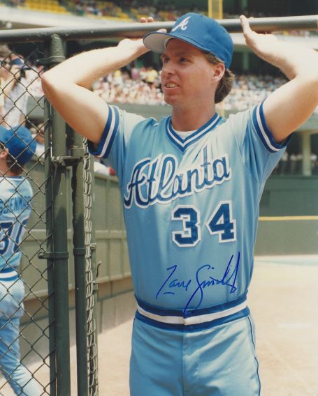 AUTOGRAPHED ZANE SMITH 8X10 Atlanta Braves photo