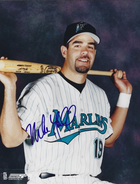 AUTOGRAPHED MIKE LOWELL  8x10 Florida Marlins Photo