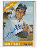 Autographed GENE FREESE Chicago White Sox 1966 Topps Card