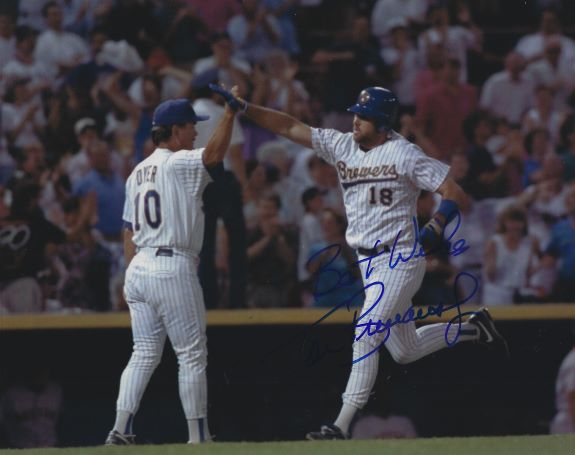 AUTOGRAPHED TOM BRUNANSKY 8x10 Milwaukee Brewers photo