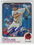 Autographed HANS CROUSE Philadelphia Phillies 2022 Topps Heritage Card #377