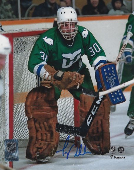 Autographed GREG MILLEN 8x10 Hartford Whalers Photo