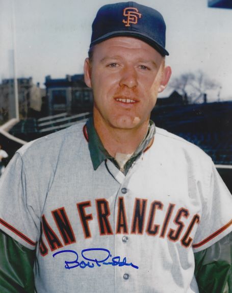 AUTOGRAPHED BOB PRIDDY 8X10 San Francisco Giants Photo