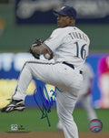 Autographed SALOMON TORRES 8X10 Milwaukee Brewers Photo