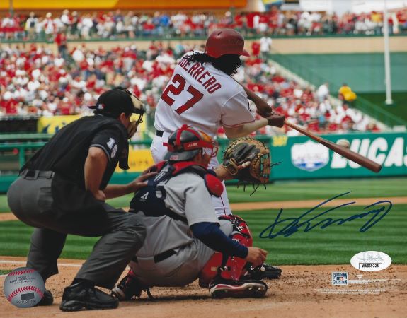 Autographed VLADIMIR GUERRERO Los Angeles Angels 8X10 photo JSA