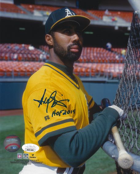 Autographed HAROLD BAINES "H0F 2019" 8x10 Oakland A's Photo JSA