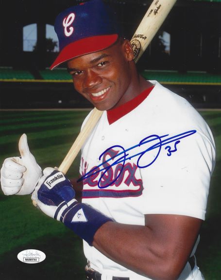 Autographed FRANK THOMAS 8x10 Chicago White Sox Photo JSA