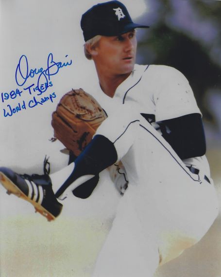 AUTOGRAPHED DOUG BAIR "1984 World Champs Tigers" 8X10 Detroit Tigers Photo
