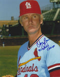 AUTOGRAPHED DOUG BAIR "82 World Champs" 8X10 St. Louis Cardinals Photo