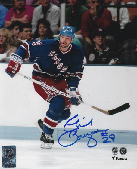 Autographed PHIL BOURQUE 8x10 New York Rangers Photo