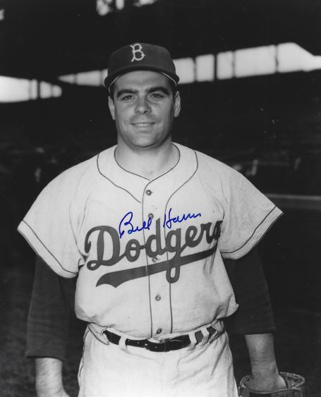 AUTOGRAPHED BILL HARRIS 8x10 Brooklyn Dodgers photo