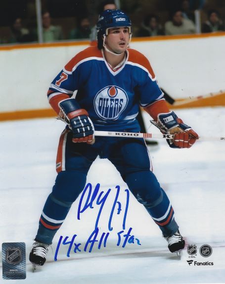 Autographed  PAUL COFFEY  "14X All Star" 8X10 Edmonton Oilers Photo