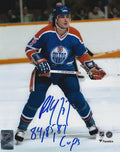 Autographed  PAUL COFFEY  "84, 85, 87 Cup" 8X10 Edmonton Oilers Photo
