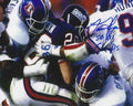 AUTOGRAPHED TOM FLYNN "SBXXI Champs" 8X10 New York Giants Photo
