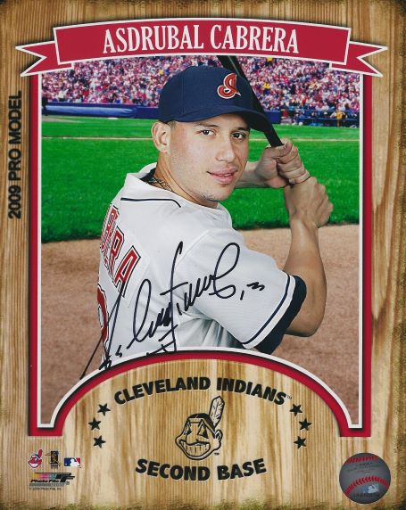 AUTOGRAPHED ASDRUBAL CABRERA 8x10 Cleveland Indians Photo