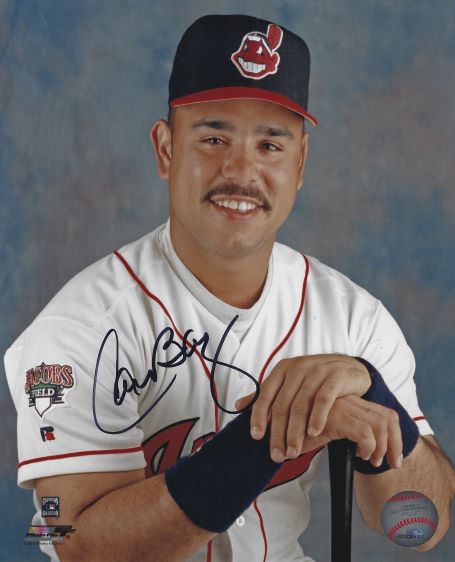 AUTOGRAPHED CARLOS BAERGA 8X10 Cleveland Indians Photo