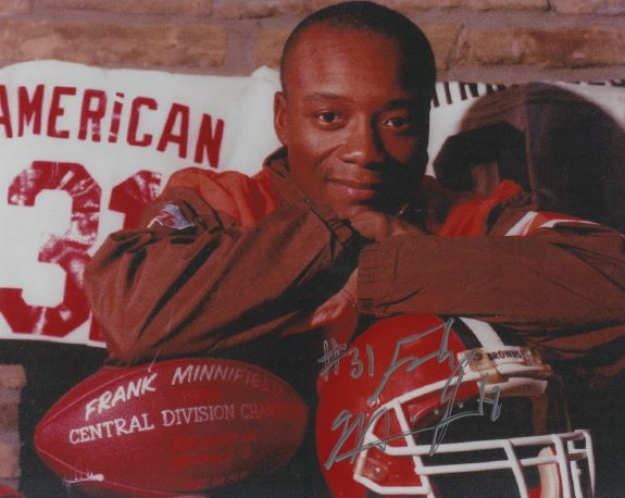 Autographed FRANK MINNIFIELD 8x10 Cleveland Browns Photo