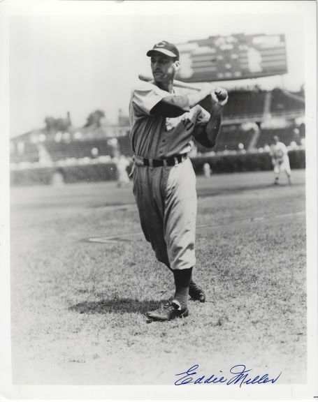 AUTOGRAPHED EDDIE MILLER 8x10 Cincinnati Reds Photo