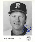 AUTOGRAPHED RON TINGLEY 8X10 California Angels Photo