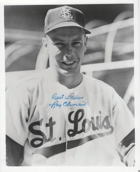AUTOGRAPHED RAY COLEMAN 8X10 St. Louis Browns Photo