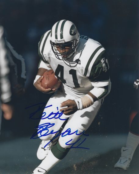 Autographed KEITH BYARS 8X10 New York Jets photo