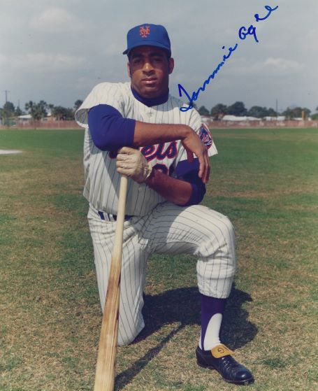 AUTOGRAPHED TOMMIE AGEE 8X10 New York Mets Photo