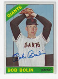 Autographed BOB BOLIN San Francisco Giants 1966 Topps Card
