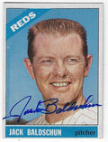 Autographed JACK BALDSCHUN Cinicinnati Reds 1966 Topps Card