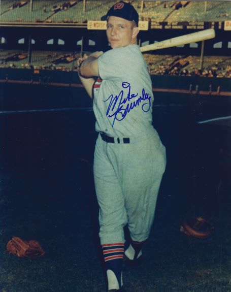 AUTOGRAPHED MIKE BRUMLEY 8X10 Washington Senators Photo