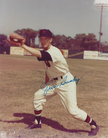 AUTOGRAPHED JIM BUSBY 8X10 Washington Senators Photo
