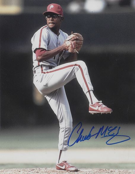 AUTOGRAPHED CHUCK MCELROY 8X10 Philadelphia Phillies Photo