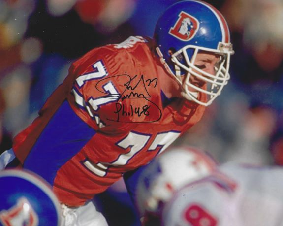 Autographed KARL MECKLENBURG 8X10 Denver Broncos Photo