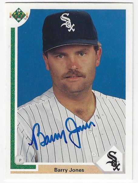 Auotgraphed BARRY JONES Chicago White Sox 1991 Upper Deck Card