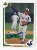 Auotgraphed BARRY JONES Montreal Expos 1991 Upper Deck Card
