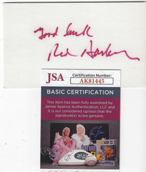 Autographed RED BARBER 3x5 INDEX CARD JSA