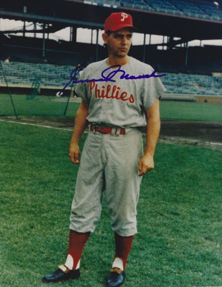 AUTOGRAPHED GENE MAUCH 8X10 Philadelphia Phillies Photo