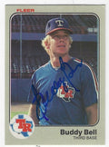 Autographed BUDDY BELL Texas Rangers 1983 Fleer Card
