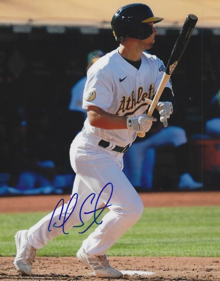 AUTOGRAPHED CAL STEVENSON 8x10 Oakland A's Photo