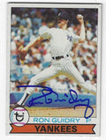 Autographed RON GUIDRY New York Yankees 1979 Topps Card