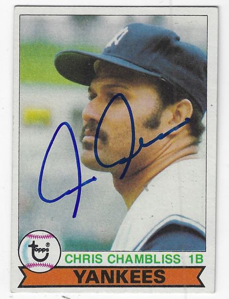 Autographed Chris Chambliss New York Yankees 1979 Topps Card