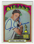 Autographed Chris Chambliss Cleveland Indians 1972 Topps Card