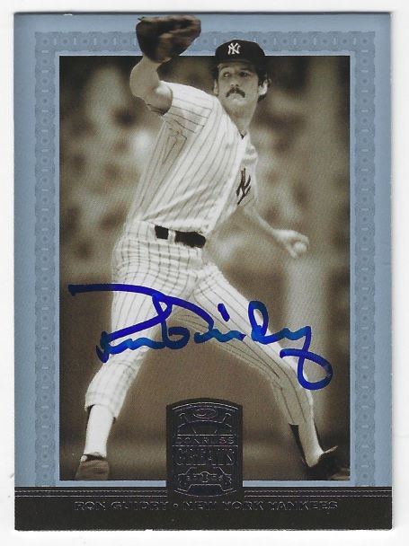 Autographed RON GUIDRY New York Yankees 2005 Donruss Greats Card