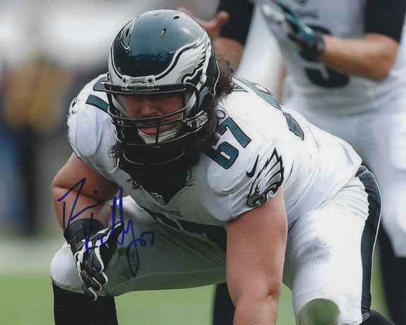 Autographed DENNIS KELLY 8X10 Philadelphia Eagles Photo