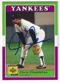 Autographed CHRIS CHAMBLISS New York Yankees 2001 Upper Deck the 70's Card