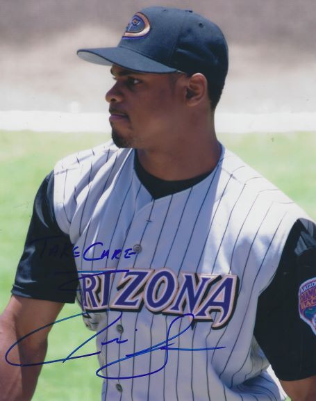 AUTOGRAPHED JUNIOR SPIVEY 8X10 Arizona Diamondbacks photo