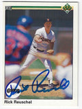 Autographed RICK REUSCHEL San Francisco Giants 1990 Upper Deck Card
