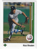 Autographed RICK RHODEN New York Yankees 1989 Upper Deck Card