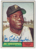 Autographed JOE CHRISTOPHER Pittsburgh Pirates 1961 Topps Card