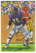 Autographed Jonathan Ogden Baltimore Ravens Goal Line Art Card